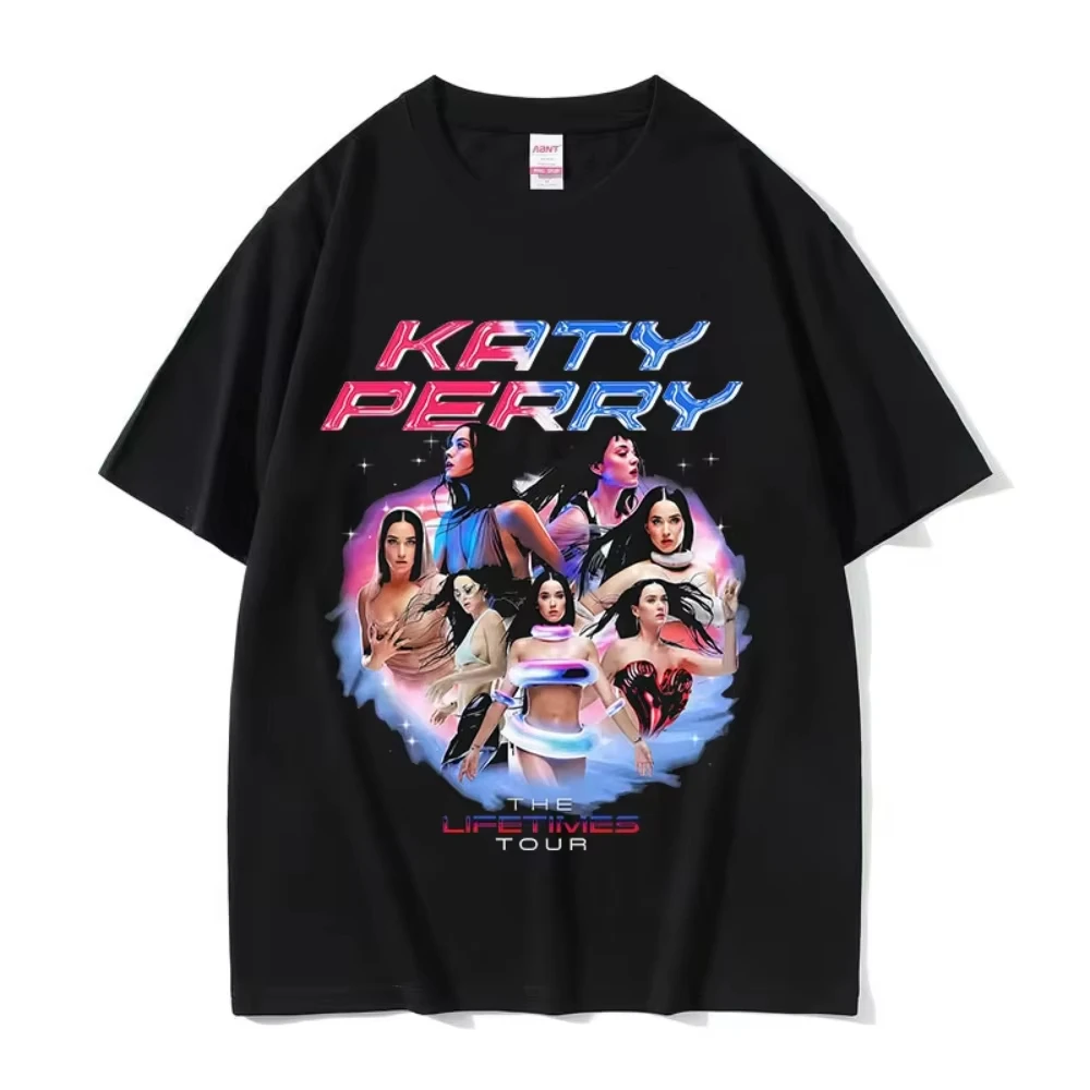 

Katy Perry The Lifetimes Tour 2026 Graphic T Shirts Men Women Vintage Fashion High Quality T-shirt Aesthetic Short Sleeve Tshirt