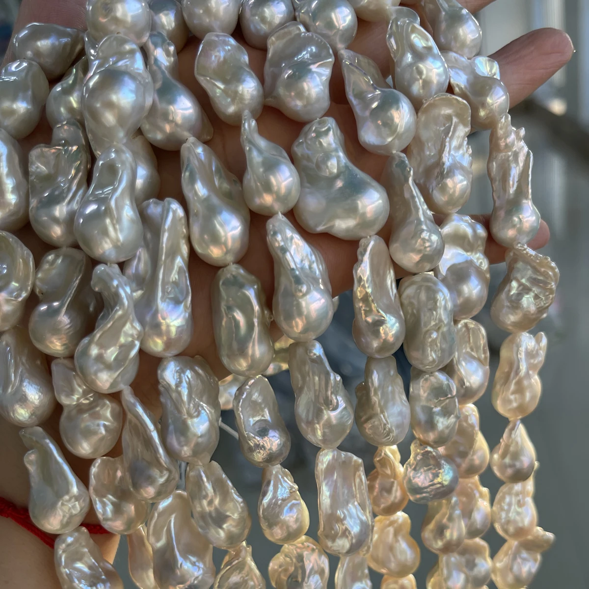 Baroque Natural Freshwater Pearl Fish Tailed Beads Charms for DIY Women Men Necklace Jewelry Making Accessories 13x23-15x25mm
