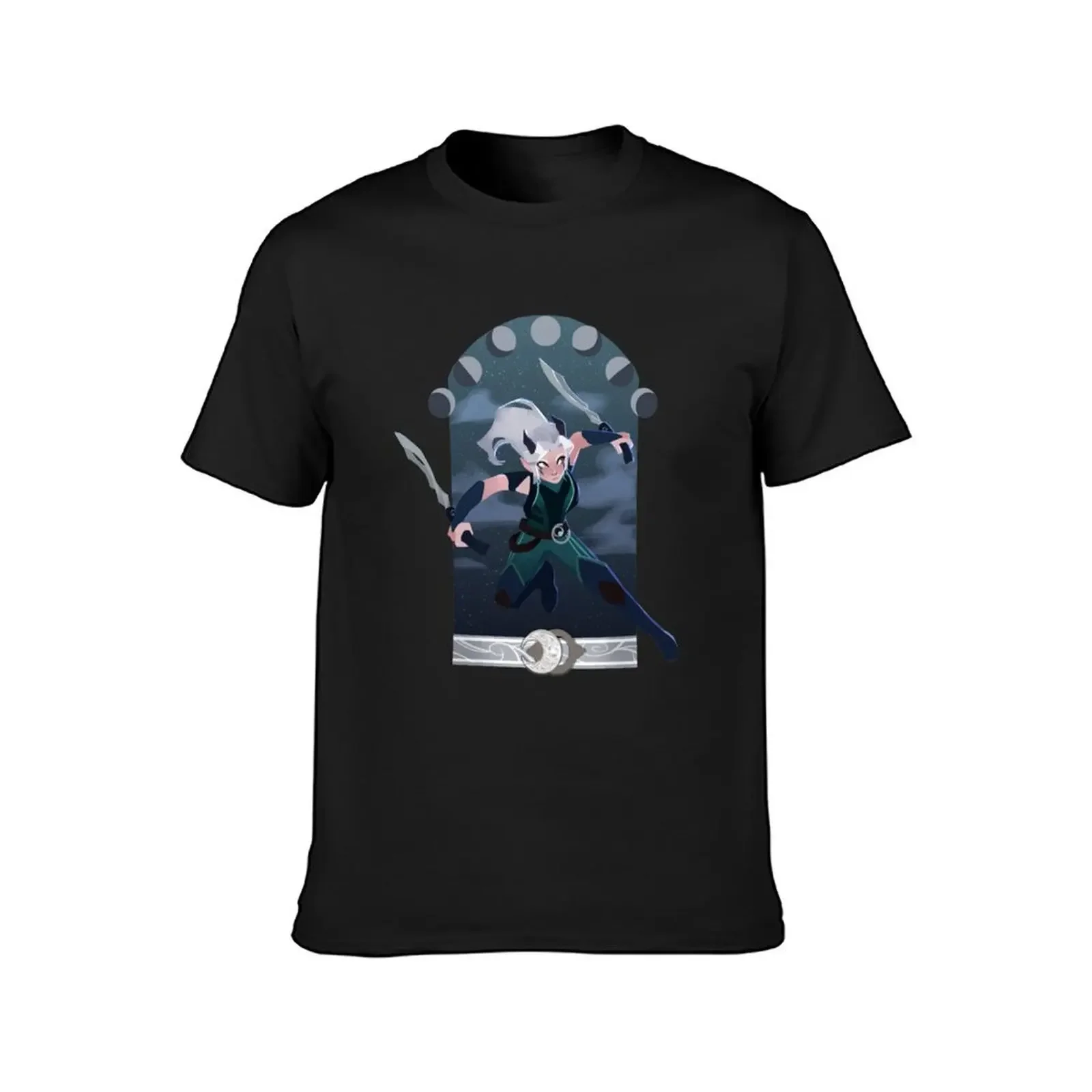 Rayla. Moonshadow fighter T-Shirt graphic t shirts Short sleeve tee korean fashion mens t shirts casual stylish