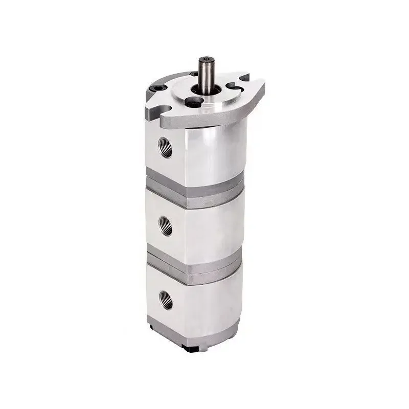 Hydraulic Twin Gear Pump 1 HP 2 Stage High Pressure 200 Bar with 1/4 Inch Fittings for Hydraulic Systems