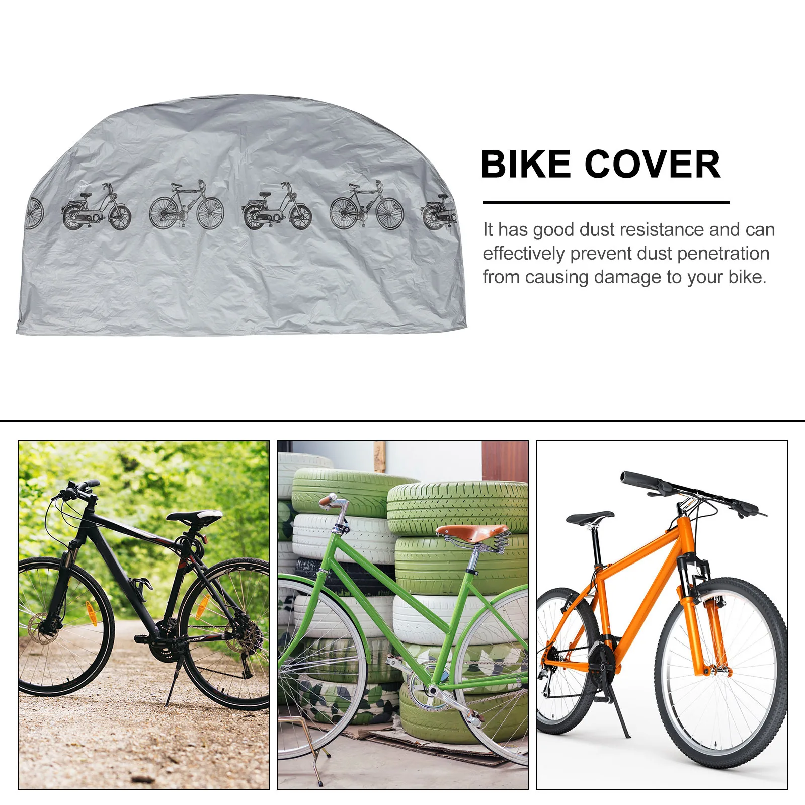 

Universal Bike Cover for Outdoor Bike Storage Weatherproof Protective Cover for Bicycle Motorcycle Dust Moisture Scratch