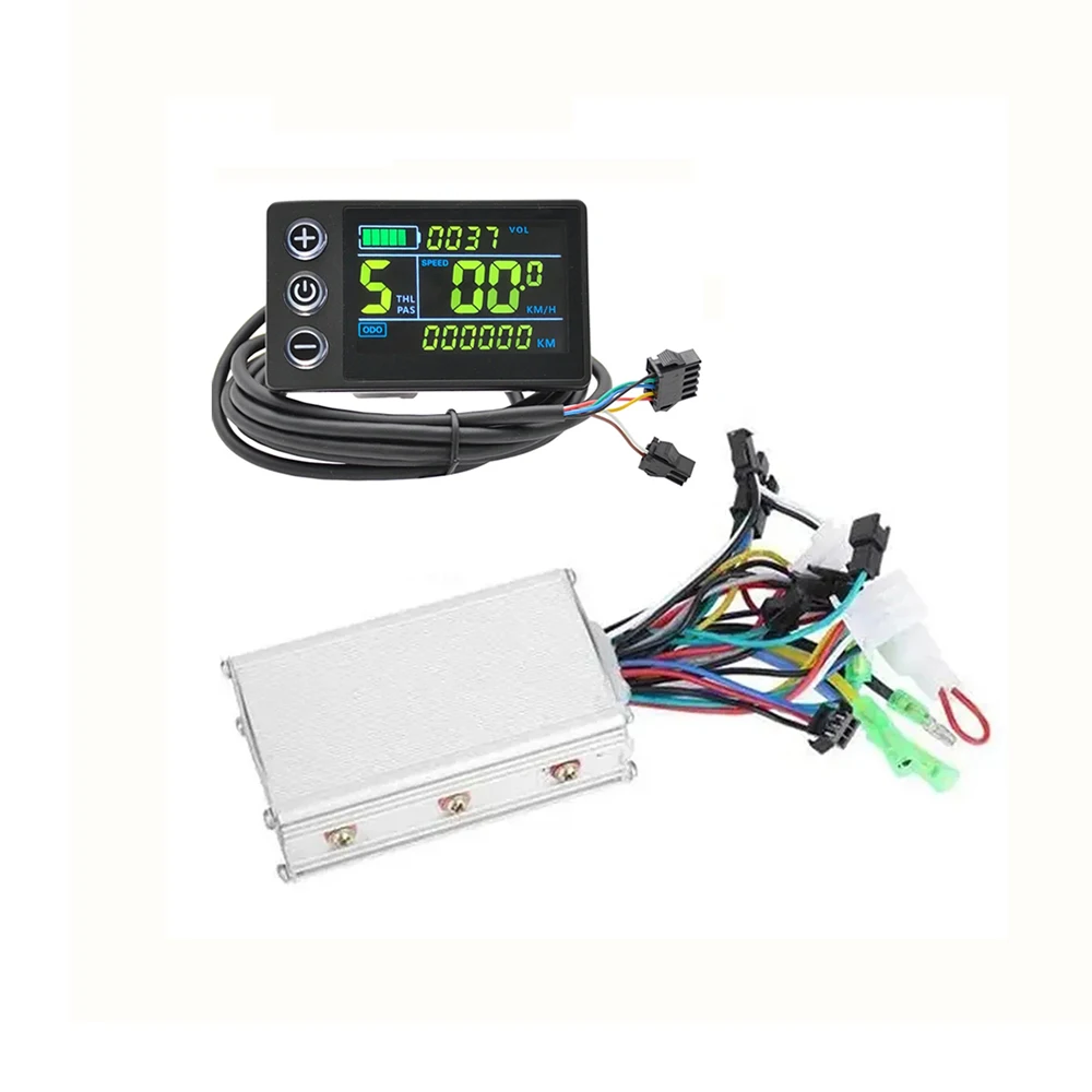 4V/36V/48V 15A 350W Sine Wave Brushless Motor Controller with S866 Color LCD Display 5+2pin Set for Electric Mountain Bicycle