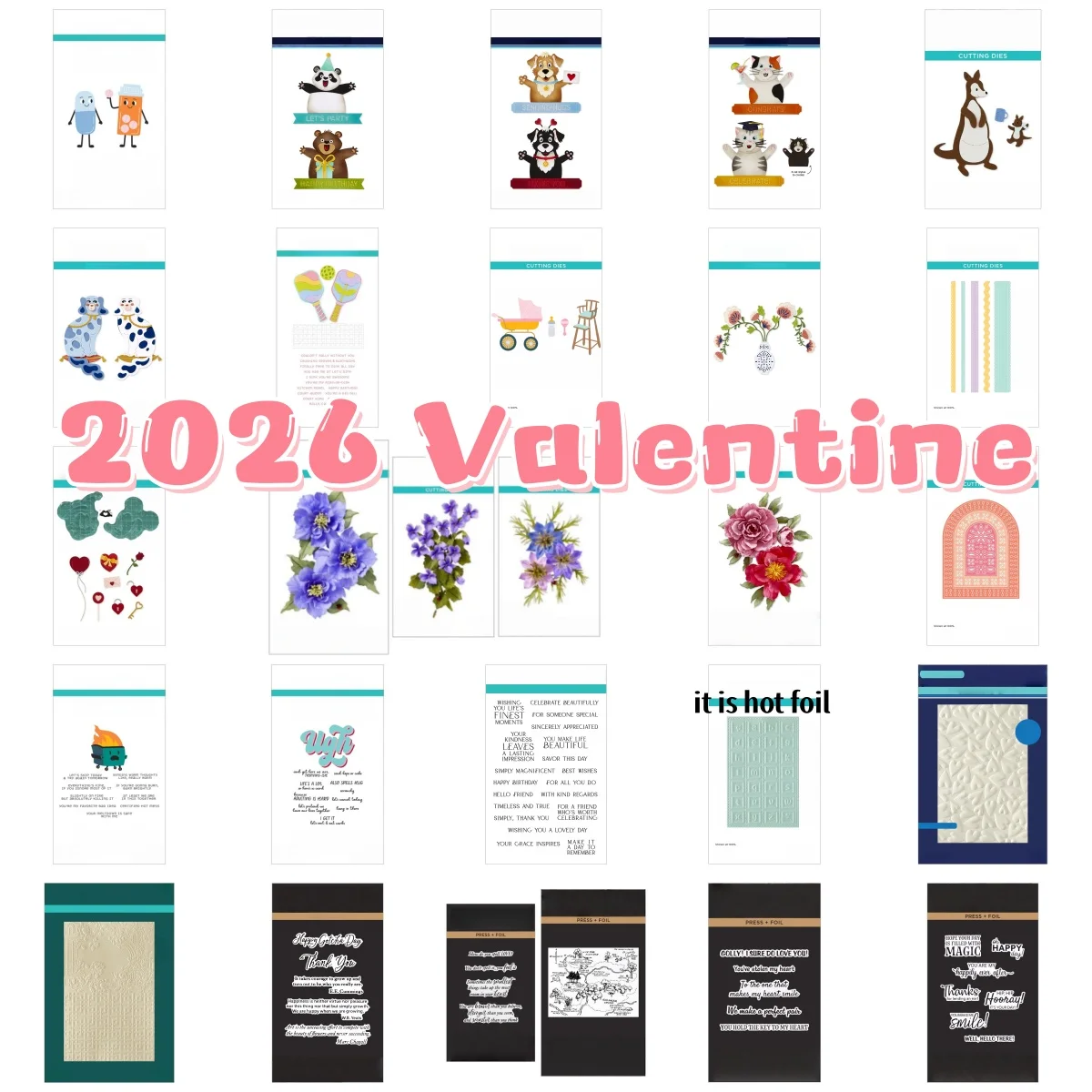 

Craft Clearance 2026 Valentine's Day Metal Cutting Dies Clear Stamps Stencil Hot Foil For DIY Decorating Scrapbook Embossed