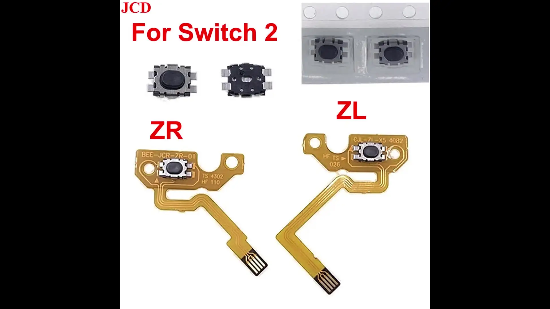 JCD For Switch 2, left and right Joy Con ZL ZR button keys, ribbon