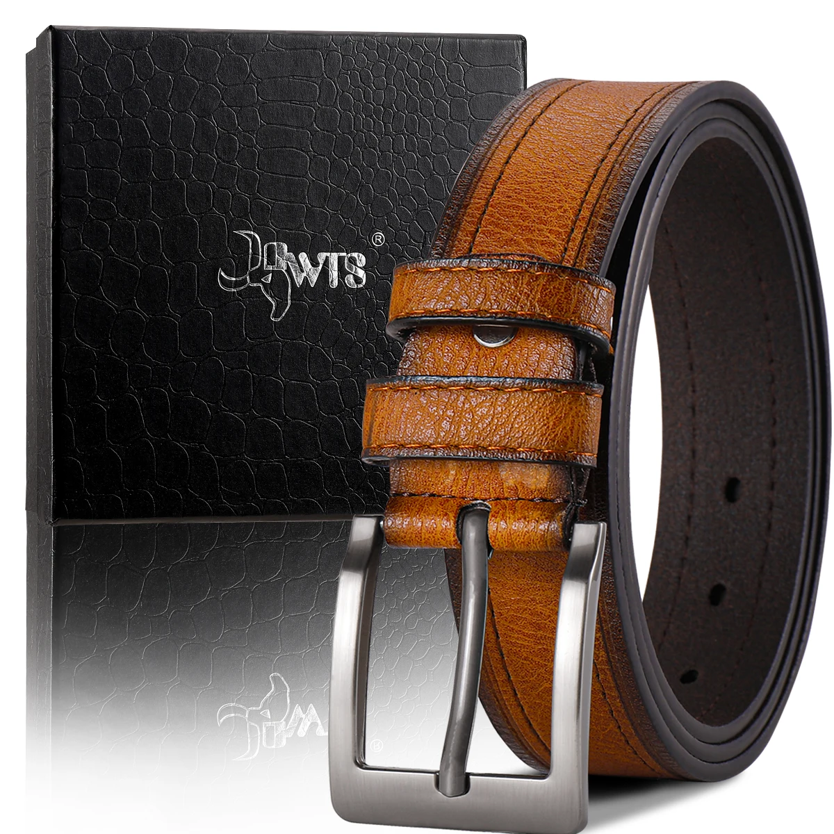 

Gift box belt, leaning towards business formal style, suitable for pairing with suits and pants, can be used for business