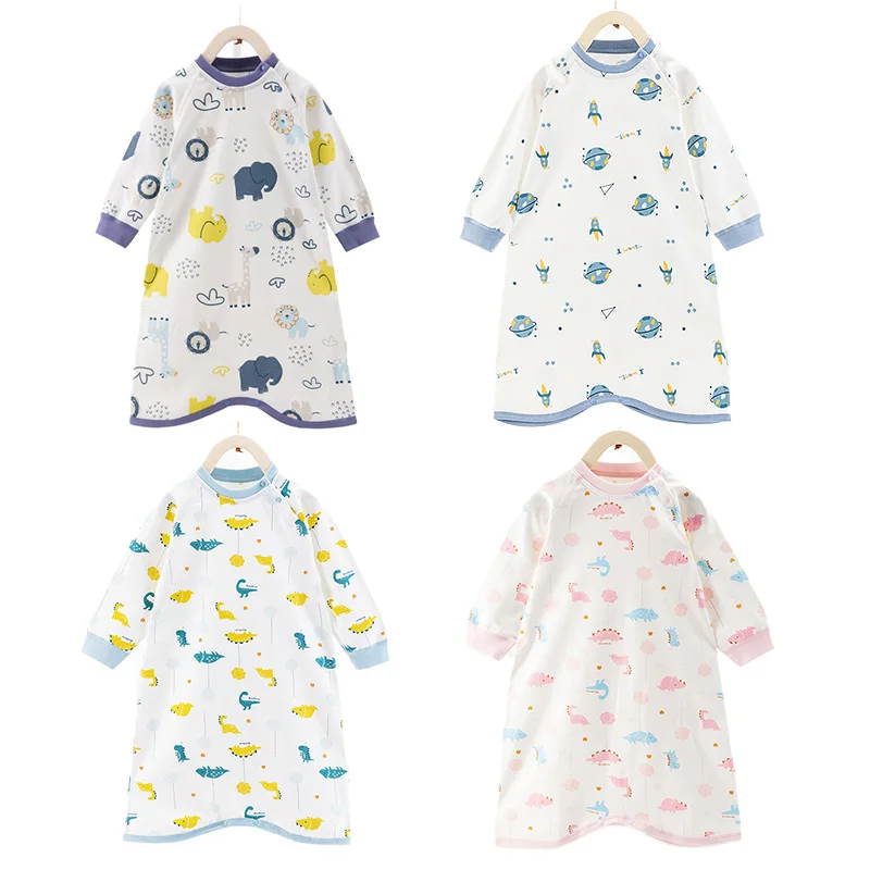 Baby Summer Cotton Long Sleeves Sleeping Bags Infant Wearable Blanket  Sleep Bag Soft Sleep Sack Pajama Sleepwear for Toddler