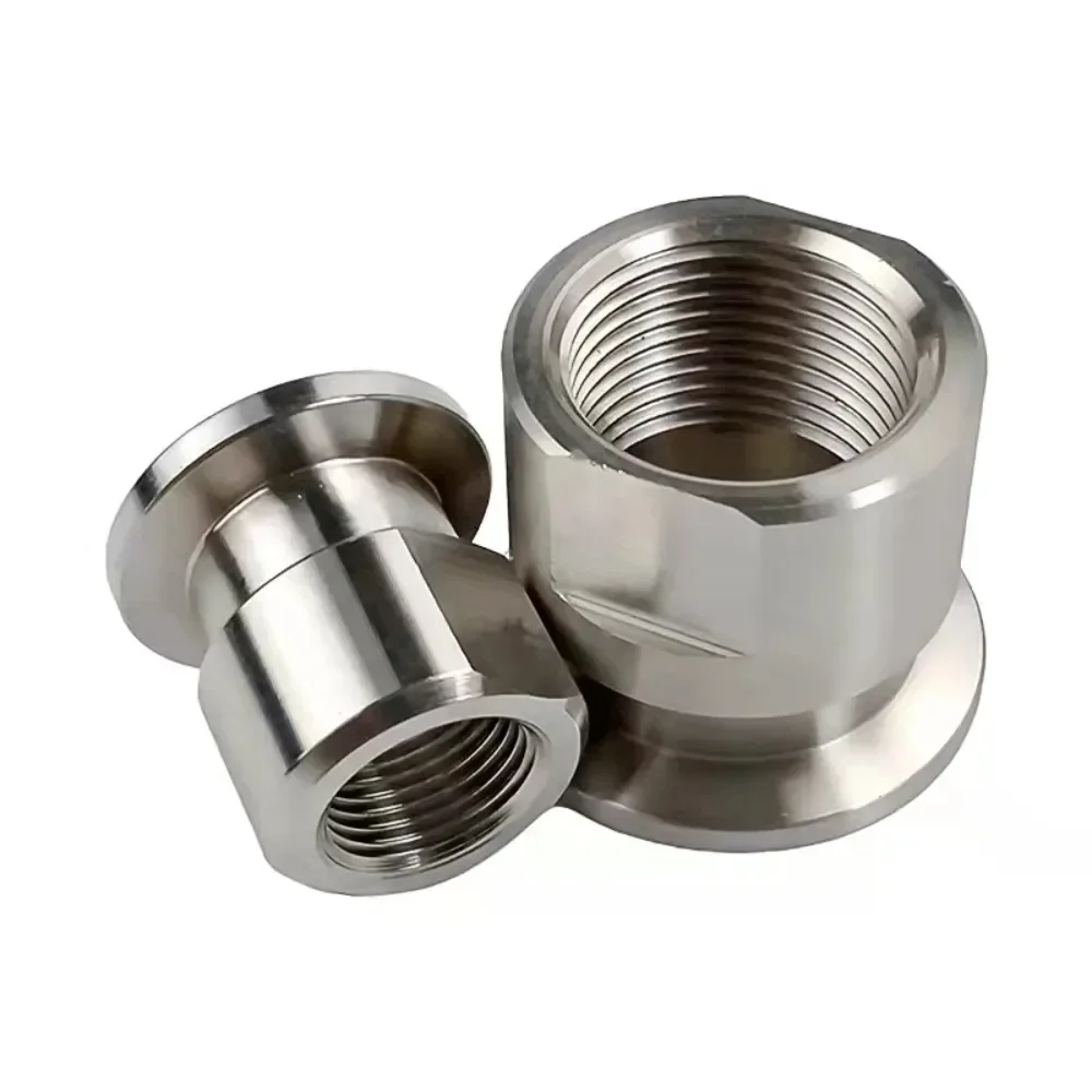 SUS 304 Stainless Steel Sanitary Pipe Fitting Hex Vacuum Tri Clamp KF 16 25 40 50 x BSPT Male Female 1/4