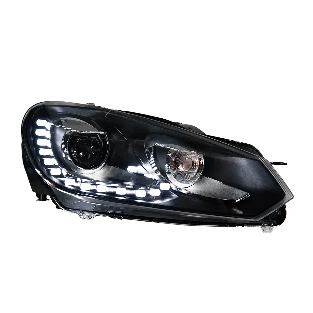 Car Lights For Golf 6 2009-2012 R20 Golf6 MK6 LED Dynamic Headlights Modification Upgrade DRL Tear Eyes Design Turn Signal Lamp