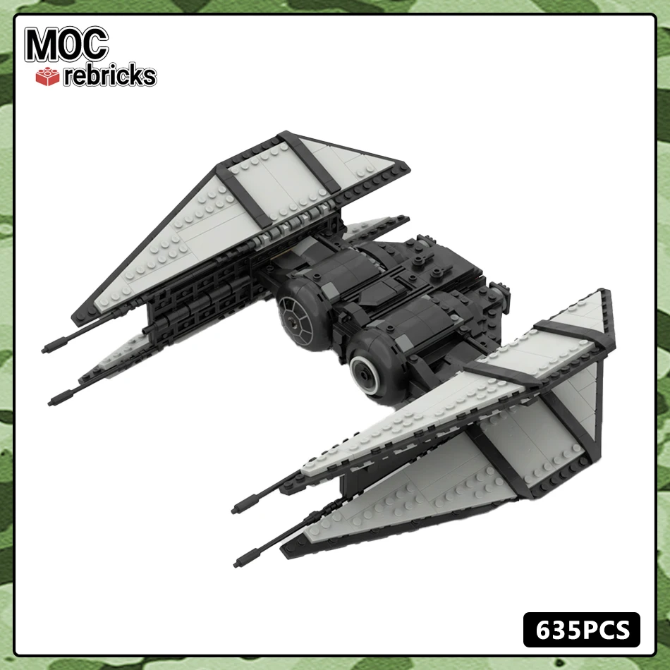 MOC-140039 War Movie Series Black Spaceship MOC Building Block DIY Model Brick Toys Assemble Education Childrens Christmas Gifts