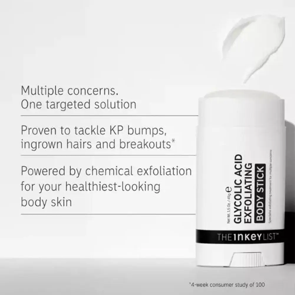 7% Glycolic Acid Exfoliating Body Stick Deep Cleansing Improve Dry Rough Dull Skin Long Lasting Hydration Smoothing Skin Care