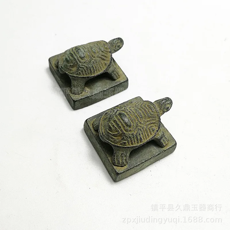 -style turtle stamp, small decorative piece, miscellaneous antique bronze items