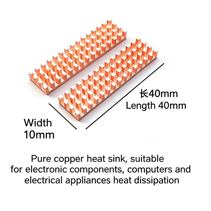 4x10x40mm Heatsink Cooler Heat Sink Thermal Conductive Adhesive for M.2 2280 PCI-E NVME SSD 4mm