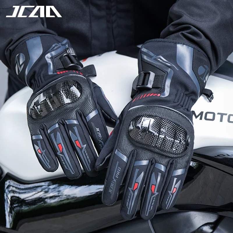 2025 Newest Men Women Winter Warm Windproof Waterproof Carbon Fiber Moto Gloves Non-slip Anti-fall Riding Motorcycle Gloves