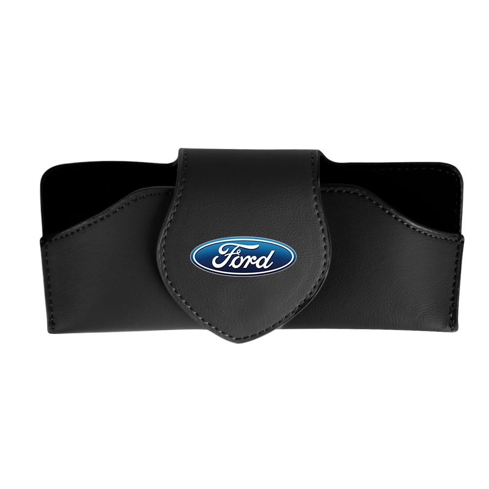 Autobrilhouder Zonneklep Brilhouder Zonnebrilclip Kaart- en tickethouder Opbergtas voor Ford ST Racing Focus Mk Accessoires