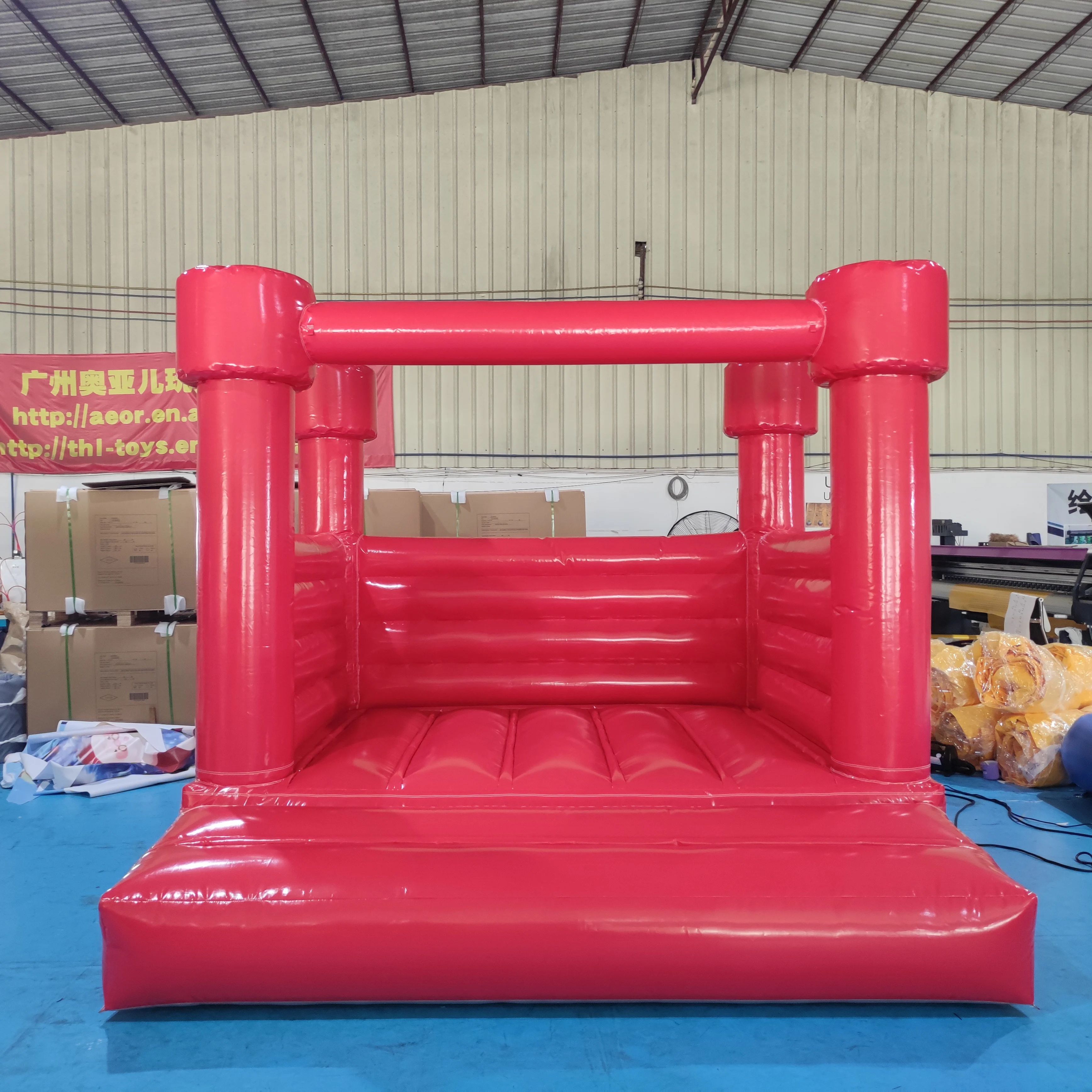 Red Bounce House Commercial Luxury White Wedding Bouncer Jumping Inflatable Castle