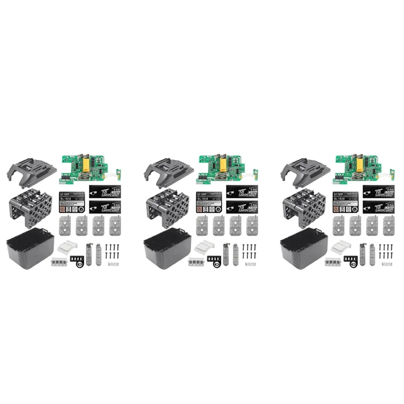 

Flash Trend 3X BL1890 Li- Battery Case PCB Charging Protection Circuit Board Shell Box For 18V 9.0Ah 18650 -15