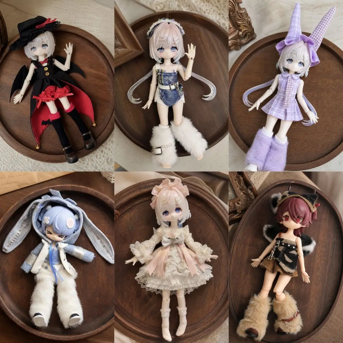 OB11 Doll Clothes, 1/8 and 1/12 BJD Doll Clothes, Cute Bridal Outfit, DIY Costume Accessories for 11-17cm Dolls
