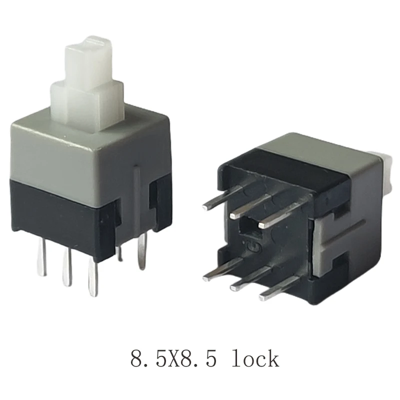 20Pcs Self-Locking Push Switch Press On Press Off Button Switch 6Pin Size 5.8x5.8mm 7x7mm 8X8mm 8.5x8.5mm