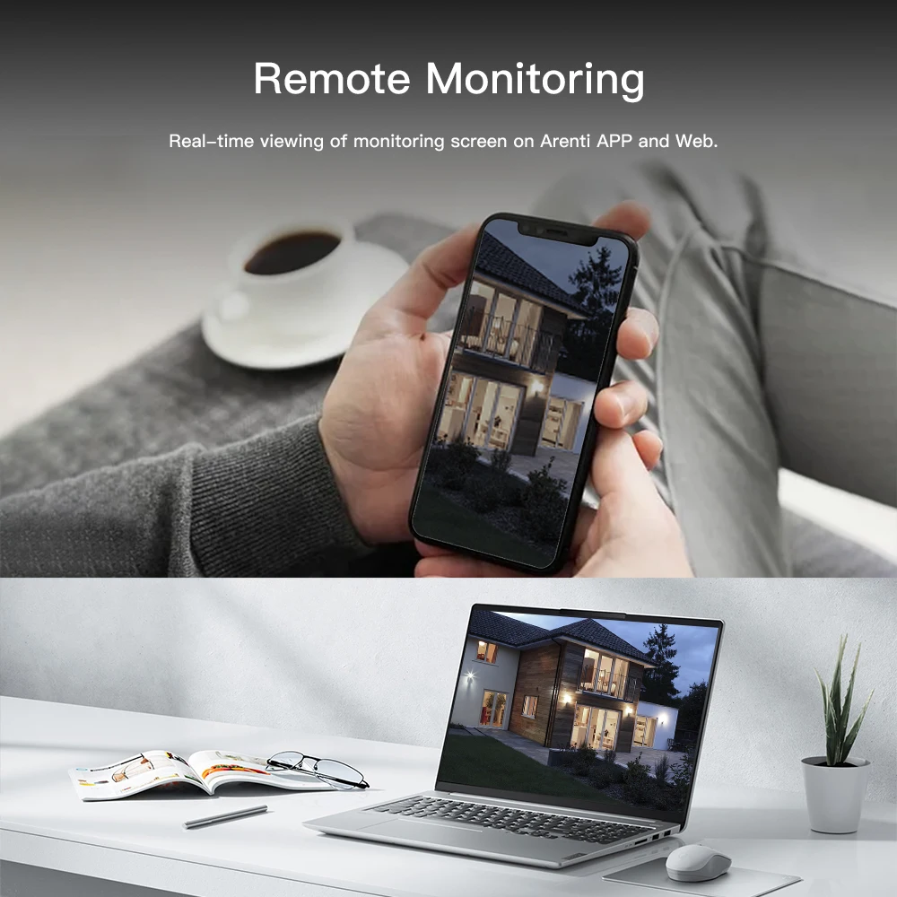 Arenti Laxihub 4MP Security Camera Wi-Fi Surveillance Camera Outdoor Smart Camera Security Protection 2K Full Color Night Vision