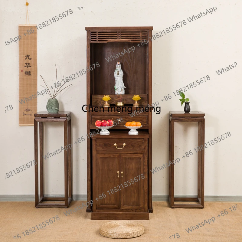 

Solid Wood Buddha Living Room Cabinets Household Modern Niche Standing Living Room Cabinets Buddhist Altar Furniture Armoire