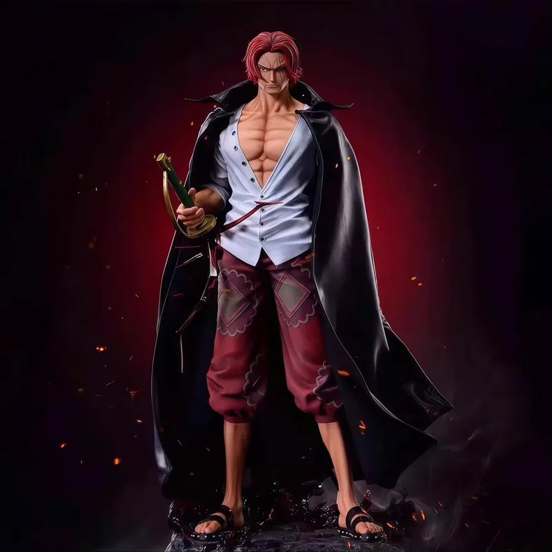 

Jt Statue About 67cm One Piece Red Hair Shanks Action Figures Anime Peripheral Art Play Ornaments Gifts