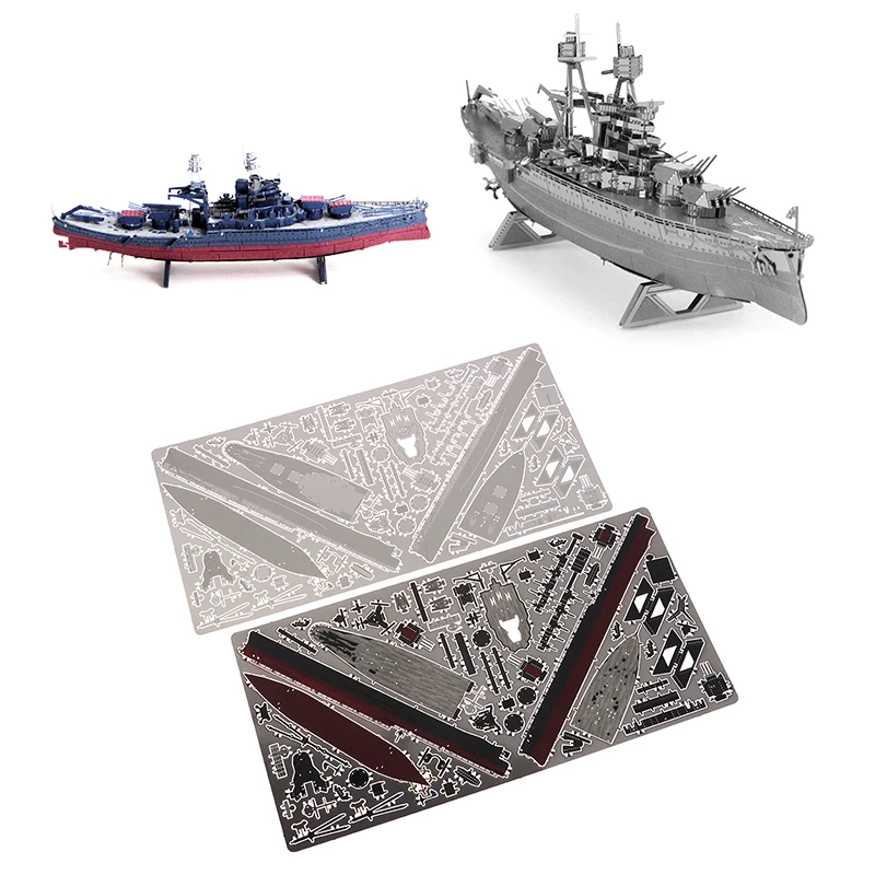 The USS Arizona 3D Metal Puzzle Model Building Kits DIY Assemble Jigsaw Model Puzzle Toy Birthday Gifts For Adults Children