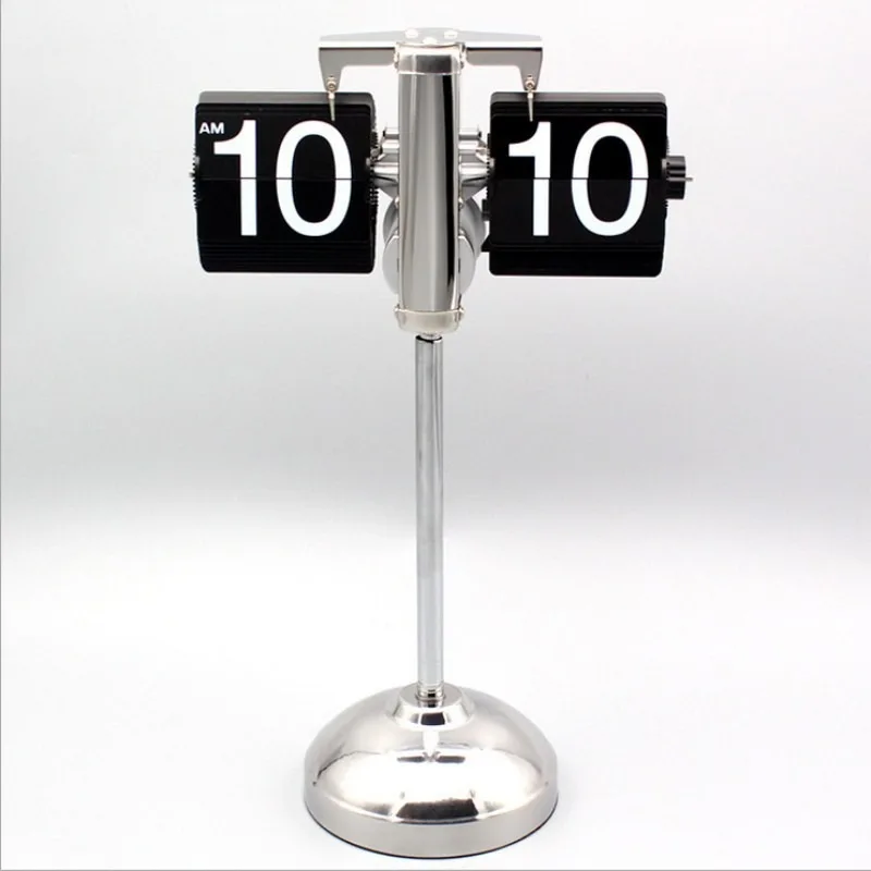 Creative Landing Automatic Page Turning Clock Simple Household Retractable Lever Leaf Turning Clock