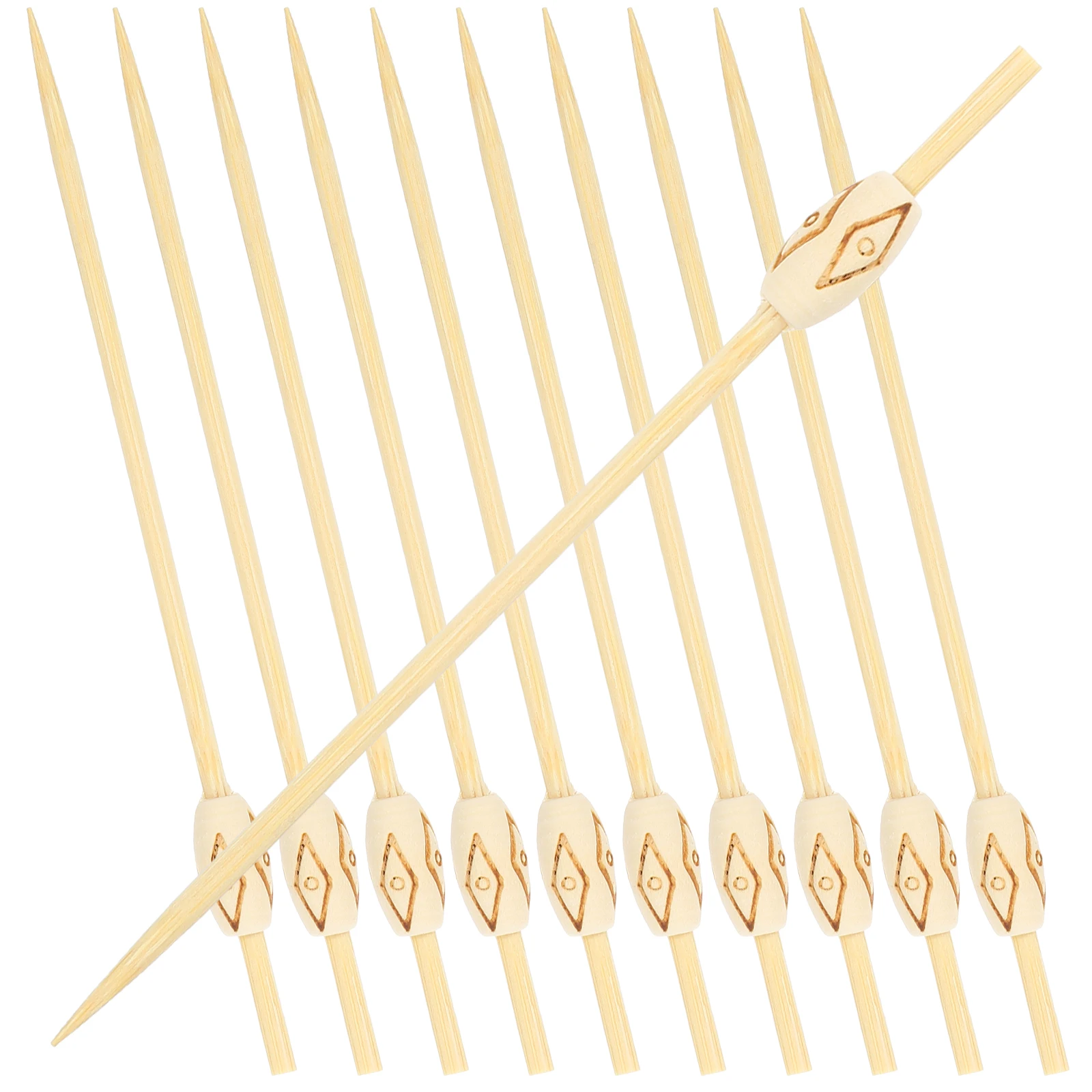 

100 Pcs Toothpicks Bamboo Fruit Picks Party Supplies Disposable Fruits Picks Food Sticks Events