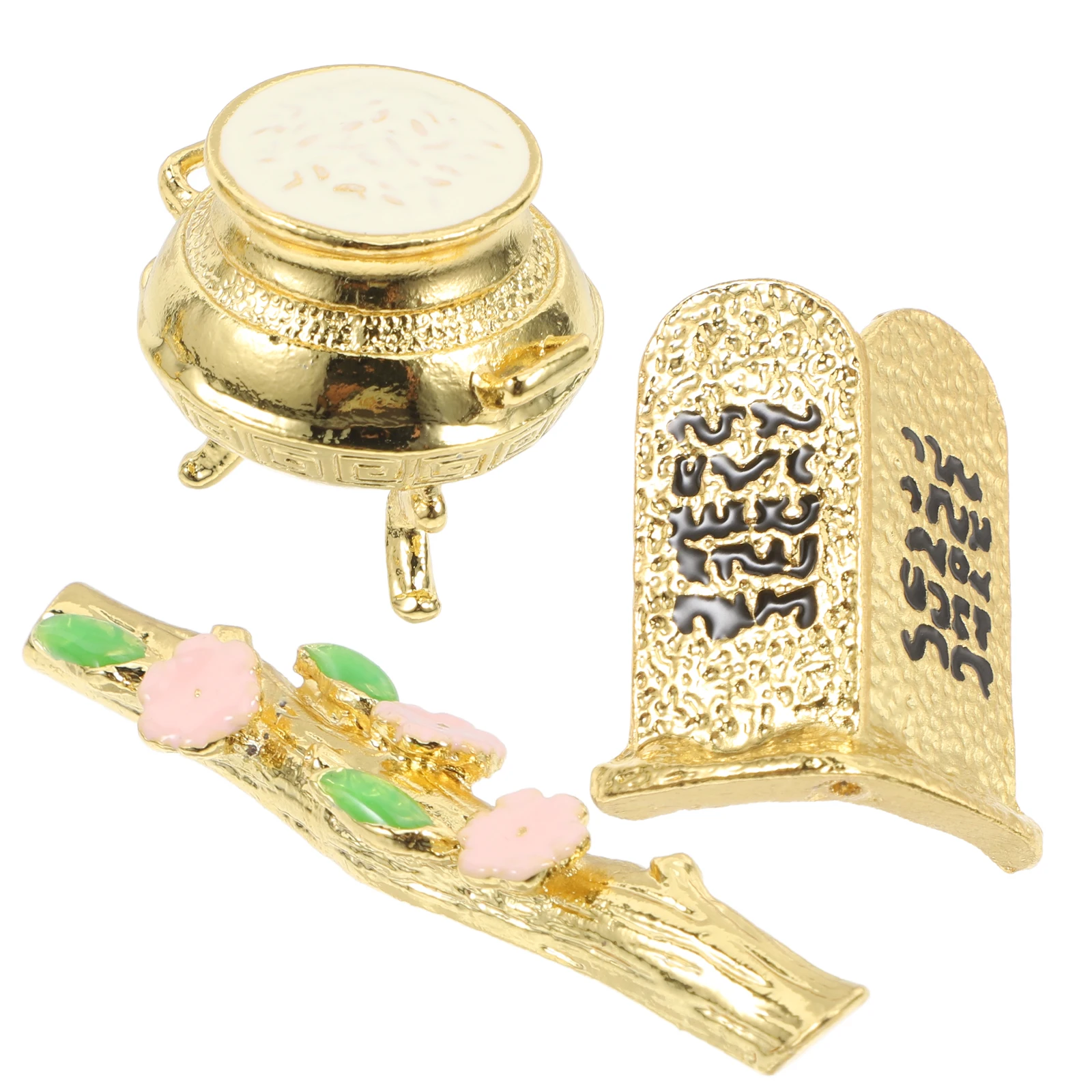 

Three Piece Ark Covenant Set Zinc Alloy Desktop Ornaments Church Decor Religious Indoor Statue Table Adornments Sturdy Materials