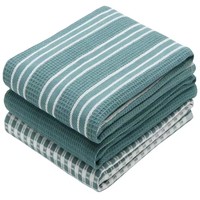 100% Cotton Waffle Weave Kitchen Dish Cloths, Ultra Soft Absorbent Quick Drying Dish Towels, Household Tableware Towels, 3-Pack