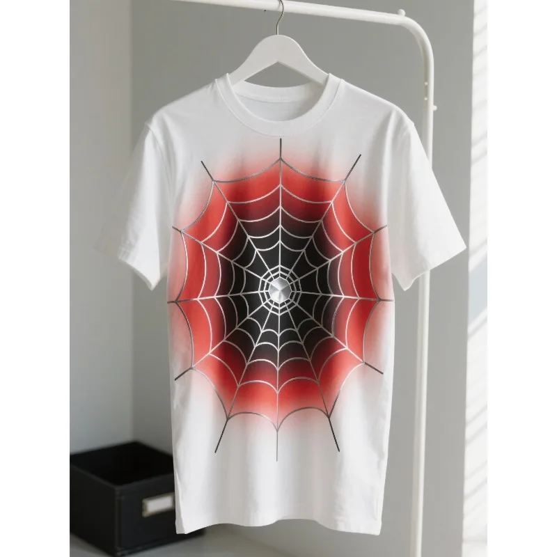 

MOTO-High - Quality 3D Printed Quick - Dry Tee, Spider - Web Style for Adults