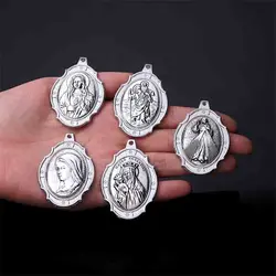 15 models/Exorcism Cross Medal Jesus DIY Jewelry Making Charm Craft Keychain Accessories Catholic Jewelry