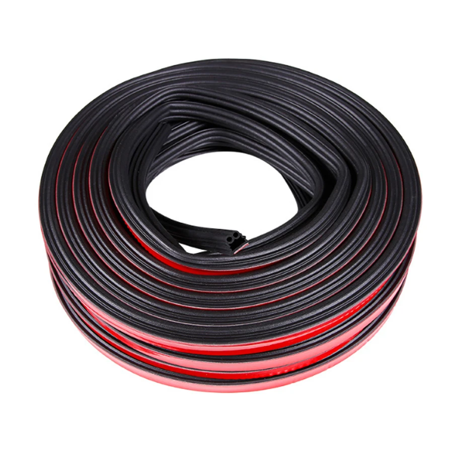 10M Double Layer T-Type Sealing Strip Car Hood Trunk Door Edge Trim Weatherstrip