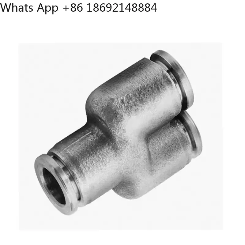 304 stainless steel Y-shaped tee pneumatic quick plug connector PY4/6/8/10/12/16 trachea connector