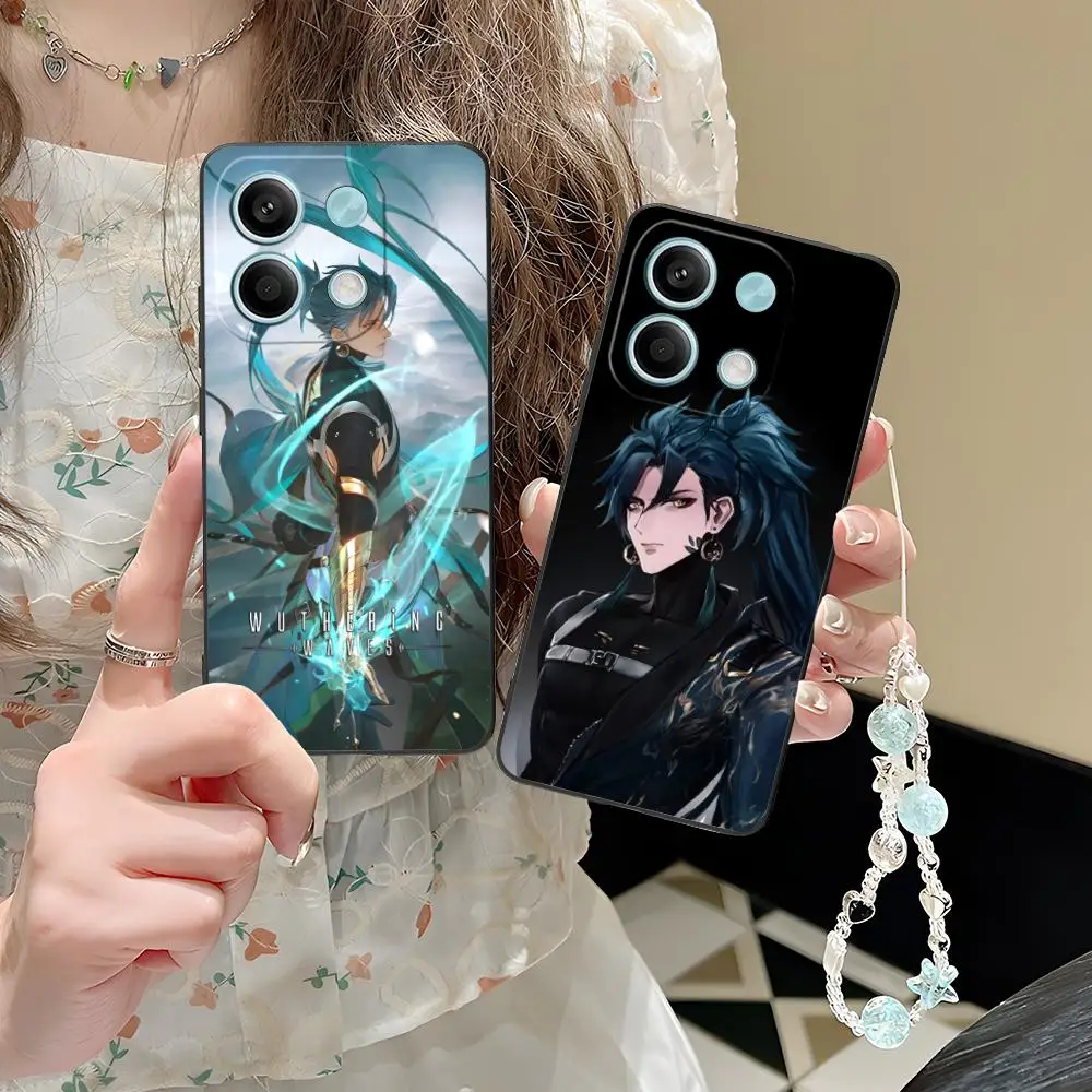 Wuthering Waves Jiyan Phone Case for POCO F6 F5 F4 F3 F2 Pro GT C40 Colour Printing Protective Cover Pretty Smartphone Cover