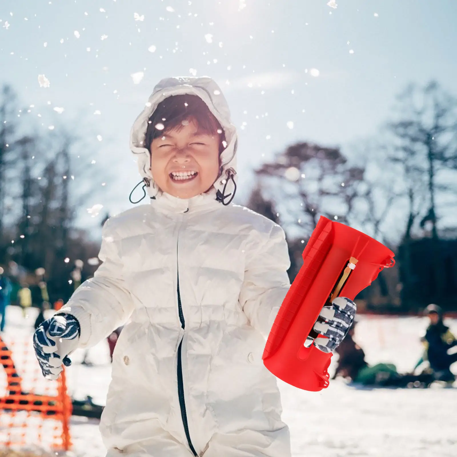

Зимний уличный игрушечный пистолет для запуска снежных шаров и водяных баллонов для детей, инструмент для игр на снегу, для вечеринок на заднем дворе