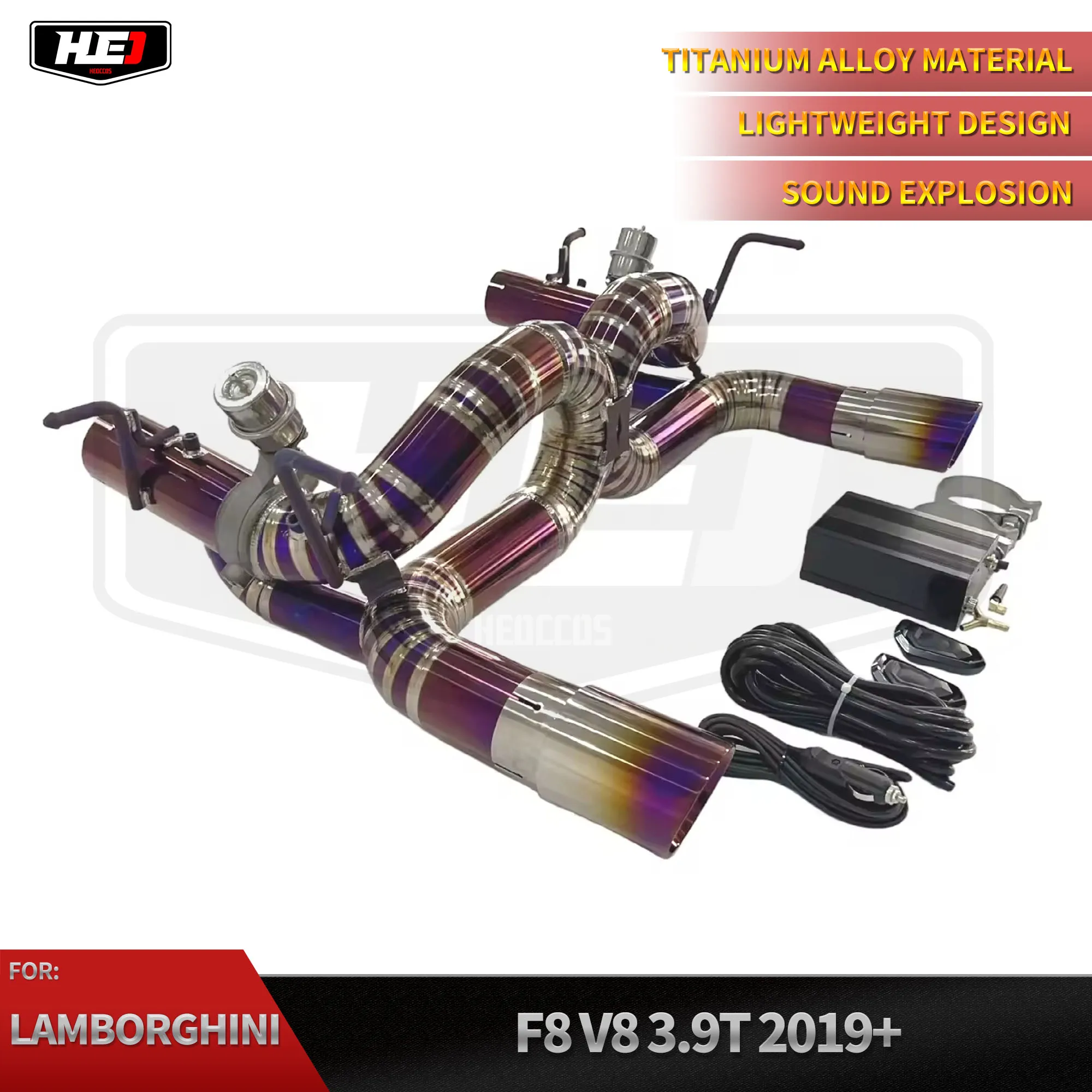 

HEO High Quality Performance Titanium Valvetronic Catback for Ferrari F8 Exhaust System Valved Pipe Escapes