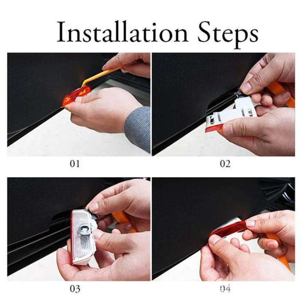 2PCS Suitable for Volkswagen Passat Sagitar Touareg Tiguan Porsche Golf 6 - LED Door Light Volkswagen Welcome Light - Image 3