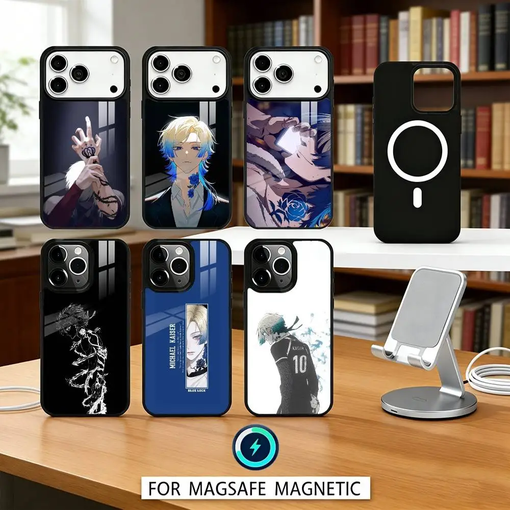 

Anime M-Michael K-Kaiser Phone Case For iPhone17,16,15,14,13,12,Pro,Max,Magnetic For Magsafe Wireless Charging