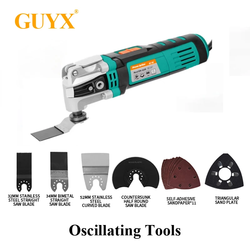 

500W Oscillating Tool Multifunction Power Tool Electric Trimmer Renovator Saw 3 With Handle DIY Home Improvement Quick Release