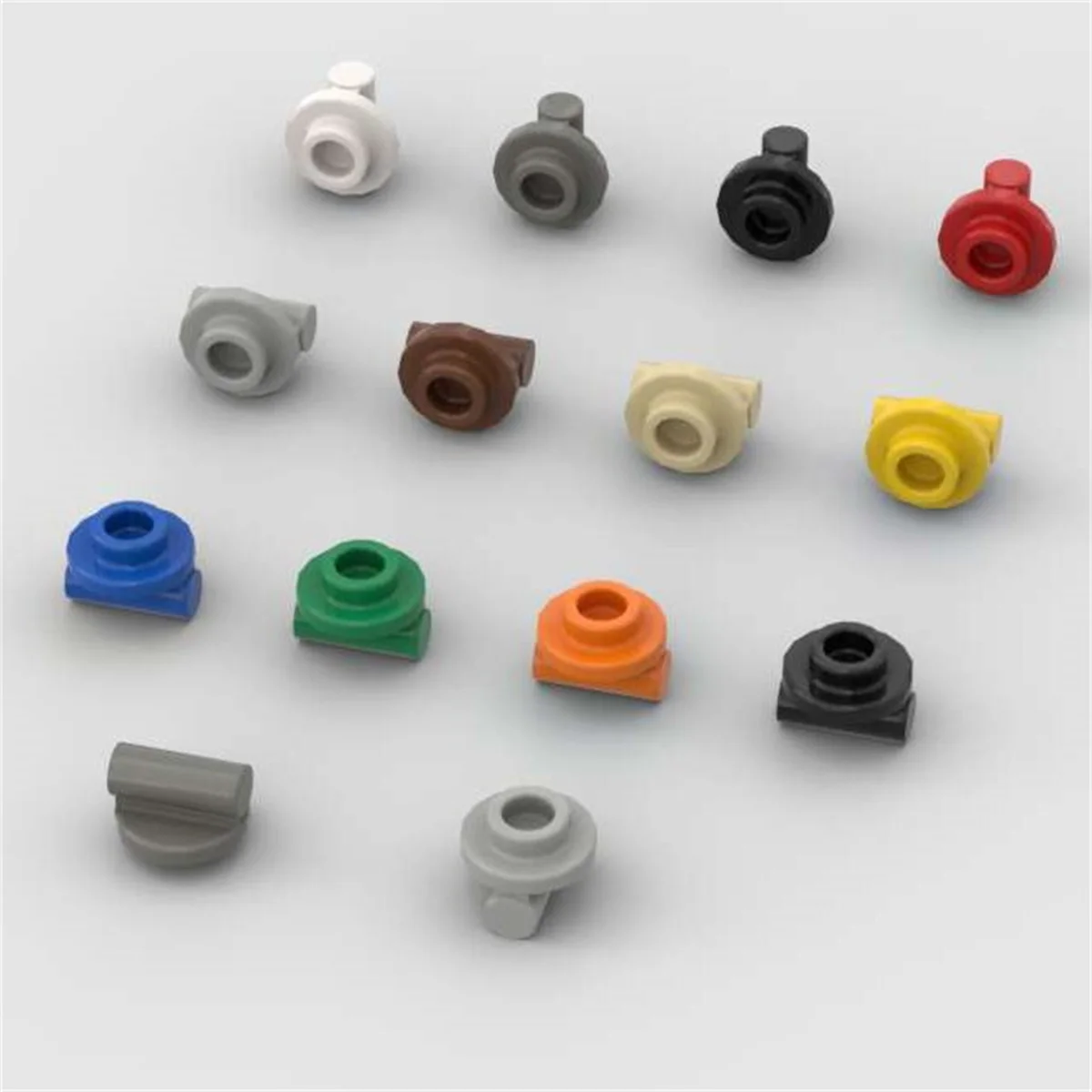 10 Stück Puzzle-Teile 25893 Runde 1x1 Platten Bausteine Set mit Stangen-Griff Bausteine Ideen-Spielzeug Geburtstagsgeschenke