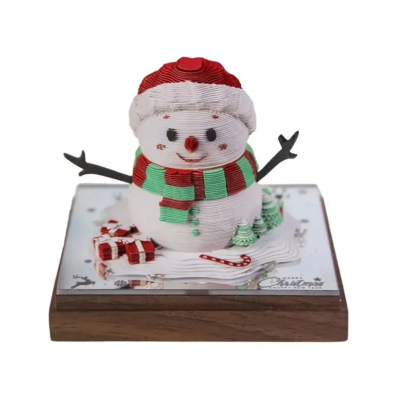 YLS-2025 3D Desk Calendar Tear Away Calendars- DIY Paper Carving, Artistic Tear-Away Design, Includes Sticky Notes