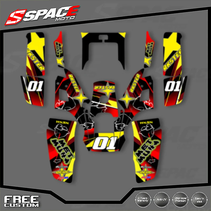 

SPACE Custom Motorcycle Graphics For YAMAHA WARRIOR 350 Decal Stickers Kits 004