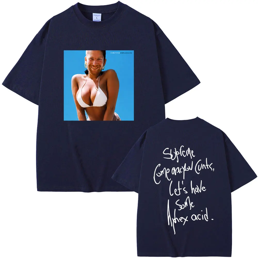 Aphex Twin Album Graphic T-shirt Men Women Clothing Korean Fashion Trend T Shirt Men's Casual Retro Cotton T-shirts Streetwear