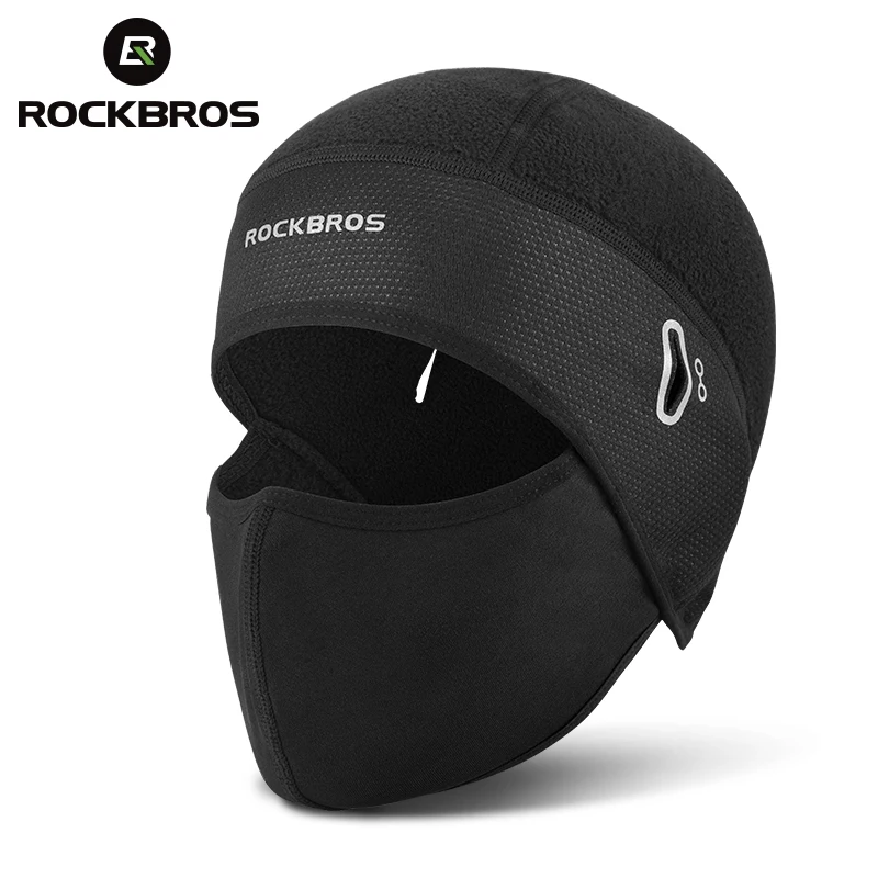 ROCKBROS Winter Warm Cycling Cap With Glasses Hole Balaclava Windproof Outdoor Sports Face Mask Motorcycle Bicycle Accessories