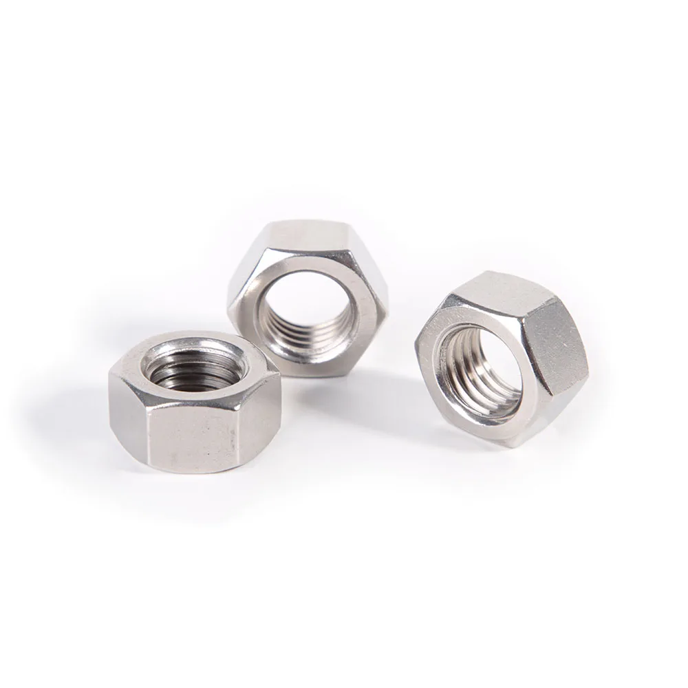 DIN934 304 Stainless Steel A2-70 Hex Hexagon Nut Coarse Teeth M1.6 M2 M2.5 M3 M4 M5 M6 M8 M10 M12 M14 M16 M18 M20 M22 M24