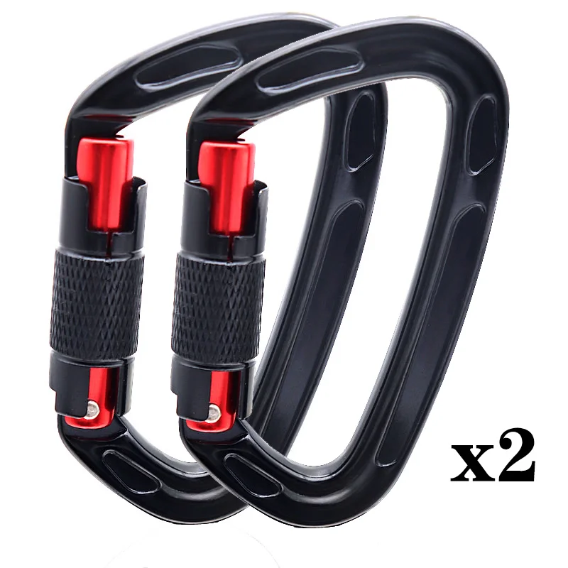 2pcs Carabiner Clip Durable Carabiner Keychain Carabeaner Hooks Bear the Weight of 24KN