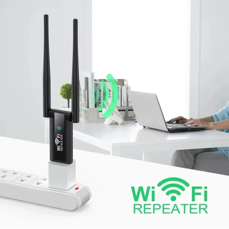 Wireless 2.4G 300Mbps USB WiFi Repeater Extender Signal Amplifier Booster Long Range Router Home Network Extension