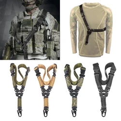 Nylon Webbing Multiuse Durable Rifles Sling Tactic Single Point Gun Holder Belt Quickly Adjust Length Shoulder Strap for Hunting