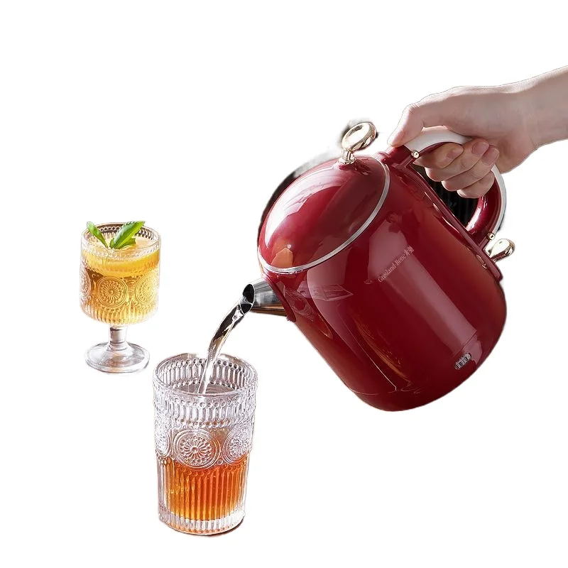 

Retro High-end Food-grade 304 Stainless Steel Double-layer Insulated Seamless Electric Kettle